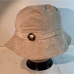August Tan Beige Suede Bucket Hat Medium Unisex